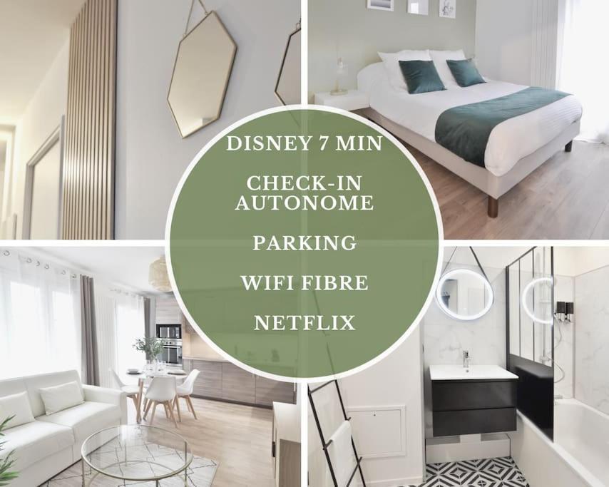 L'Olivier Centre Ville Parking Disneyland 4 Personnes Et 1 Bebe 바이유 로망빌리에 외부 사진